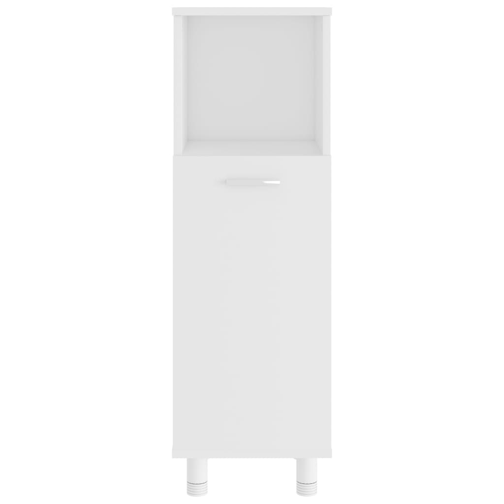 Baderomsskap hvit 30x30x95 cm konstruert tre