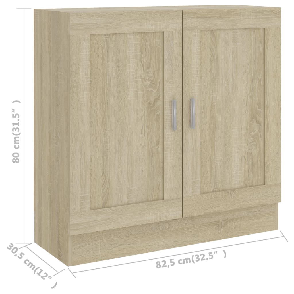 Bokhylle sonoma eik 82,5x30,5x80 cm konstruert tre