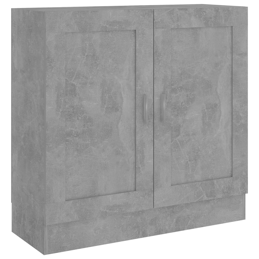 Bokhylle betonggrå 82,5x30,5x80 cm konstruert tre