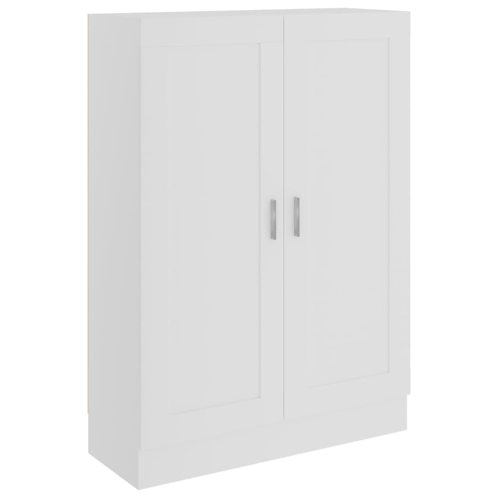 Bokhylle hvit 82,5x30,5x115 cm konstruert tre