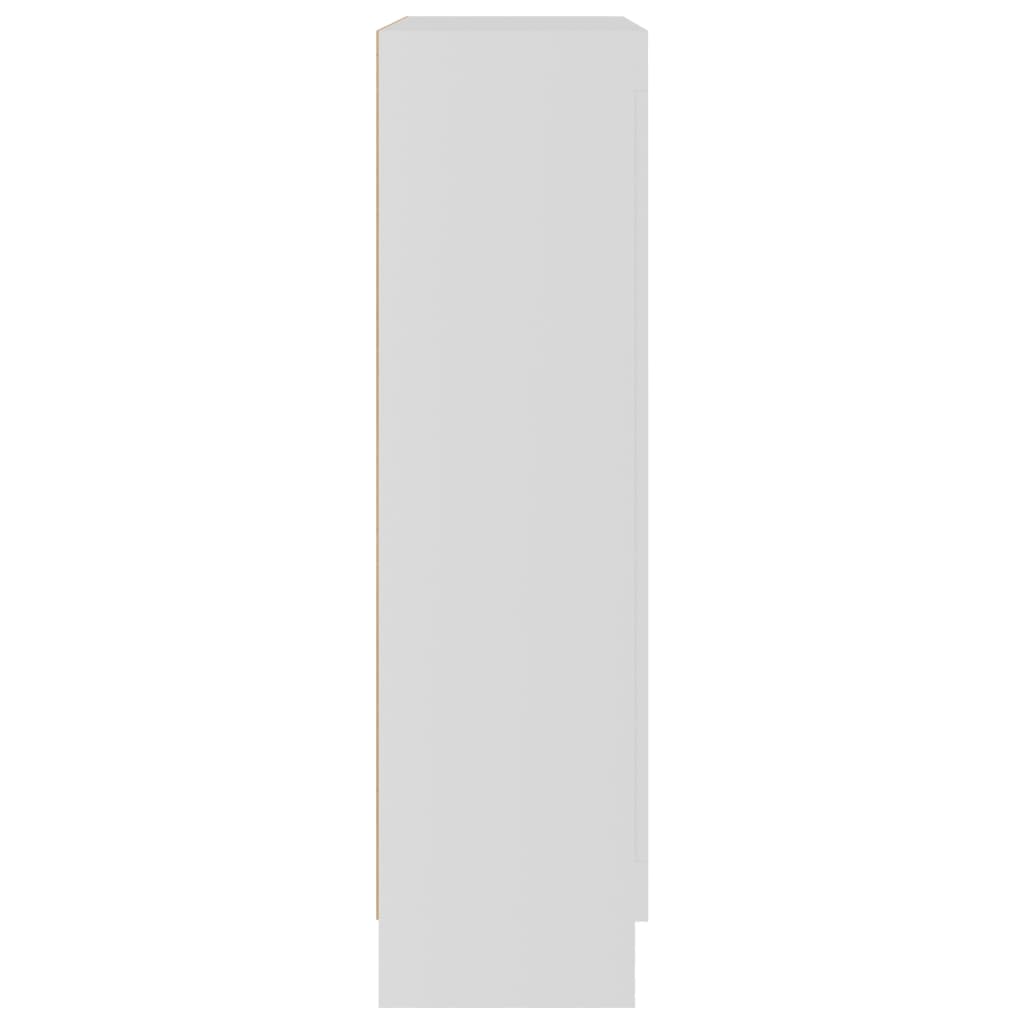 Bokhylle hvit 82,5x30,5x115 cm konstruert tre