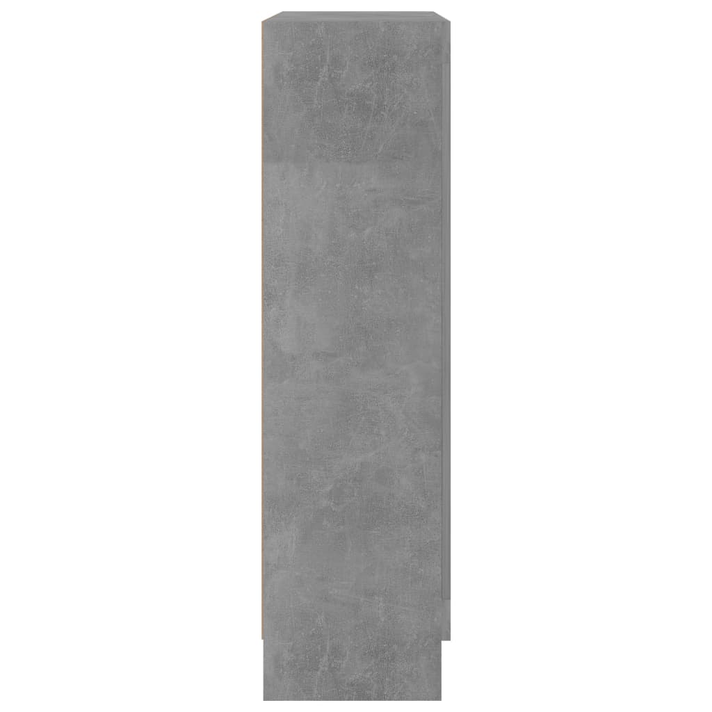 Bokhylle betonggrå 82,5x30,5x115 cm konstruert tre