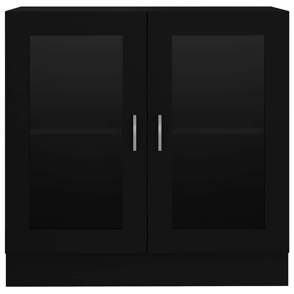 Vitrine svart 82,5x30,5x80 cm konstruert tre