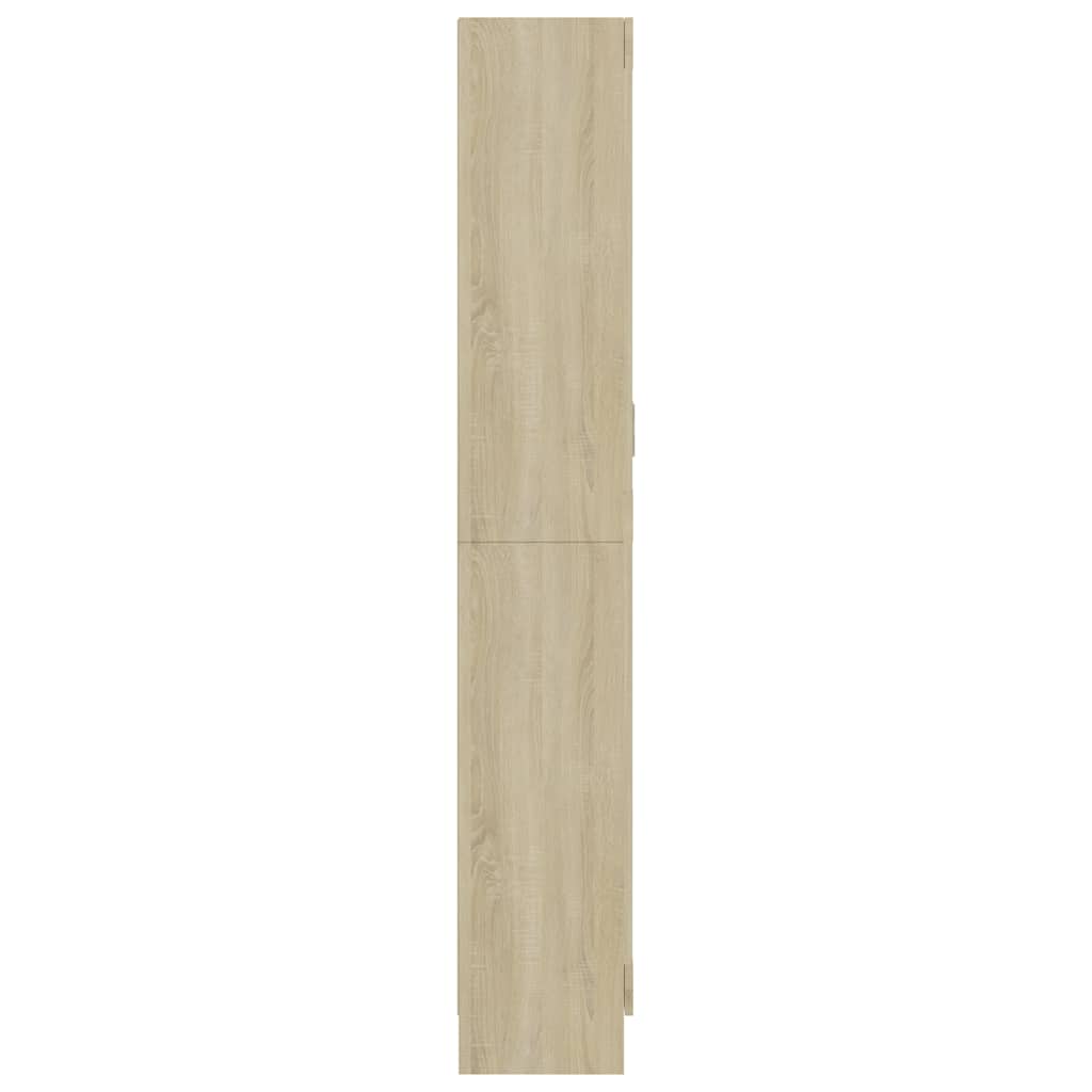 Vitrine sonoma eik 82,5x30,5x185 cm konstruert tre