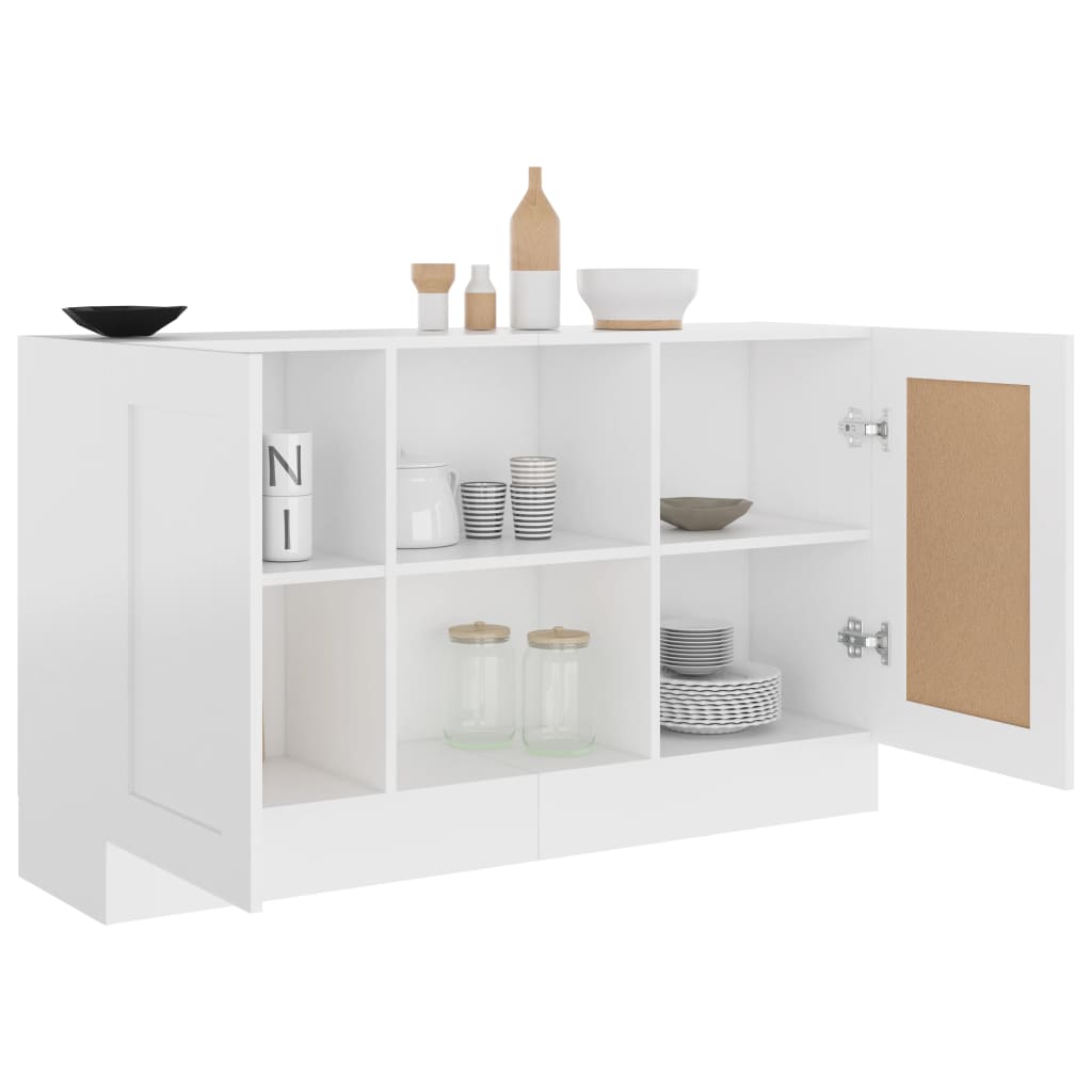 Skjenk hvit 120x30,5x70 cm konstruert tre