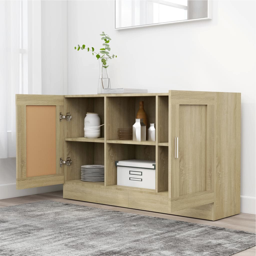 Skjenk sonoma eik 120x30,5x70 cm konstruert tre