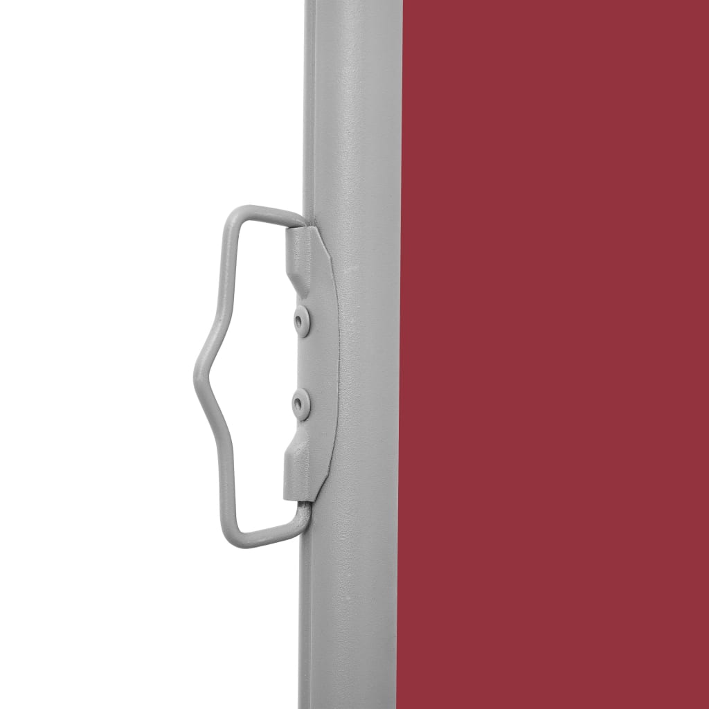 Uttrekkbar sidemarkise 140x600 cm rød