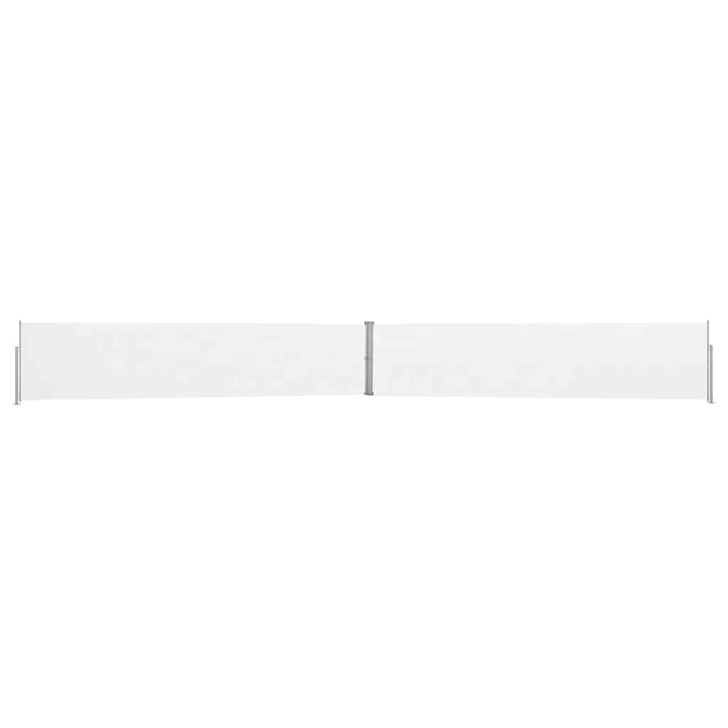 Uttrekkbar sidemarkise 140x1200 cm kremhvit