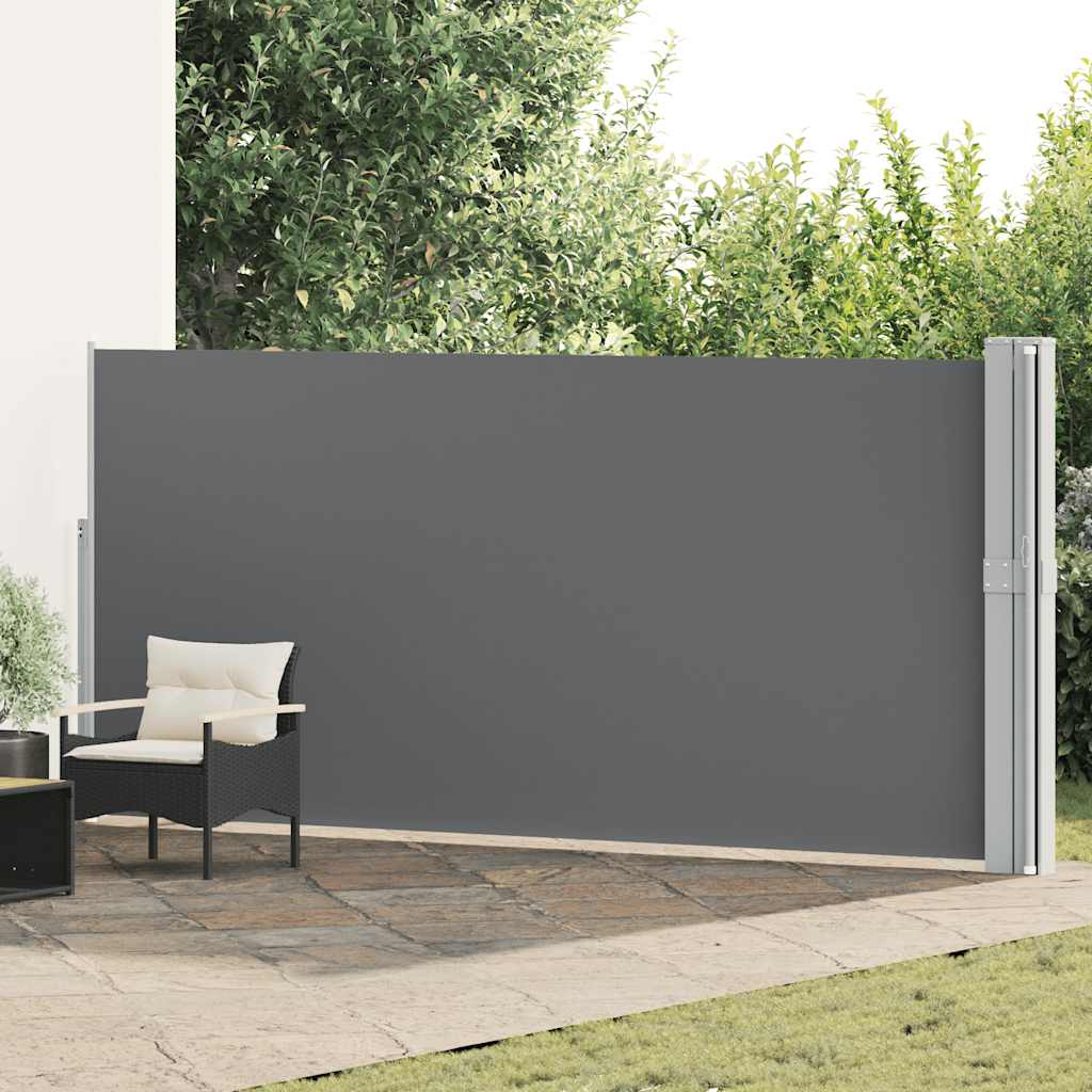 Uttrekkbar sidemarkise 170x1200 cm antrasitt