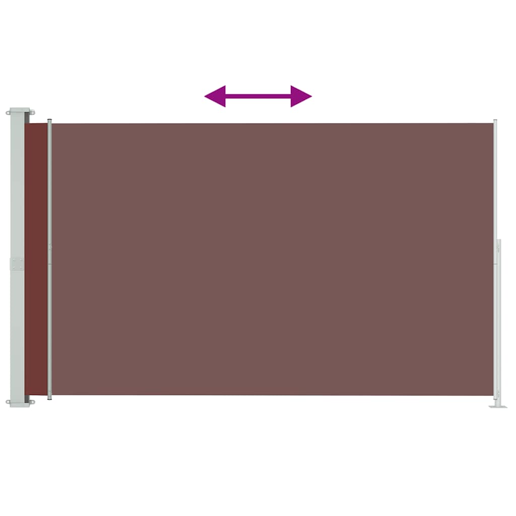 Uttrekkbar sidemarkise 180x300 cm brun