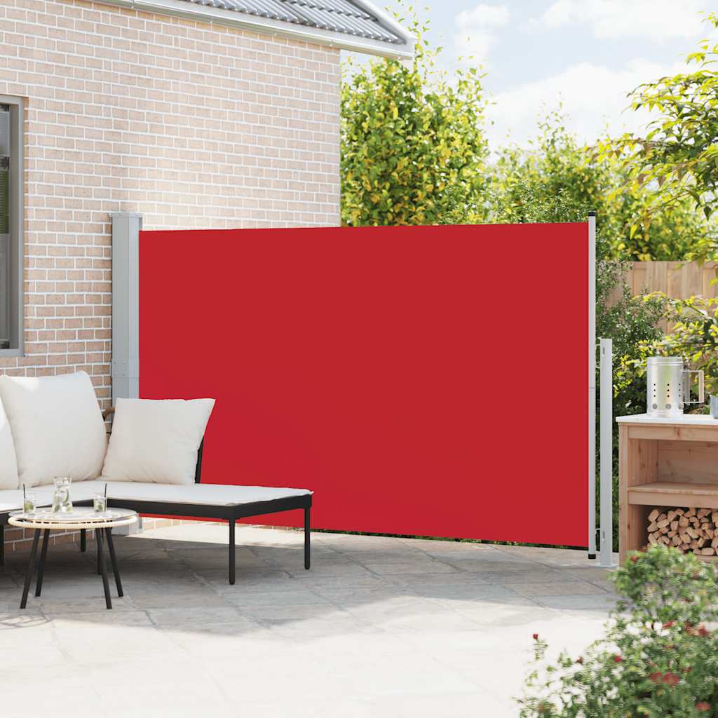 Uttrekkbar sidemarkise 180x300 cm rød