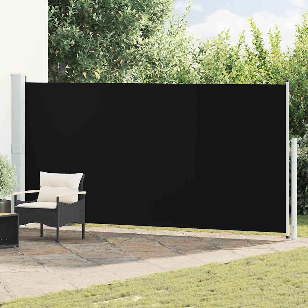 Uttrekkbar sidemarkise 180x500 cm svart vidaXL