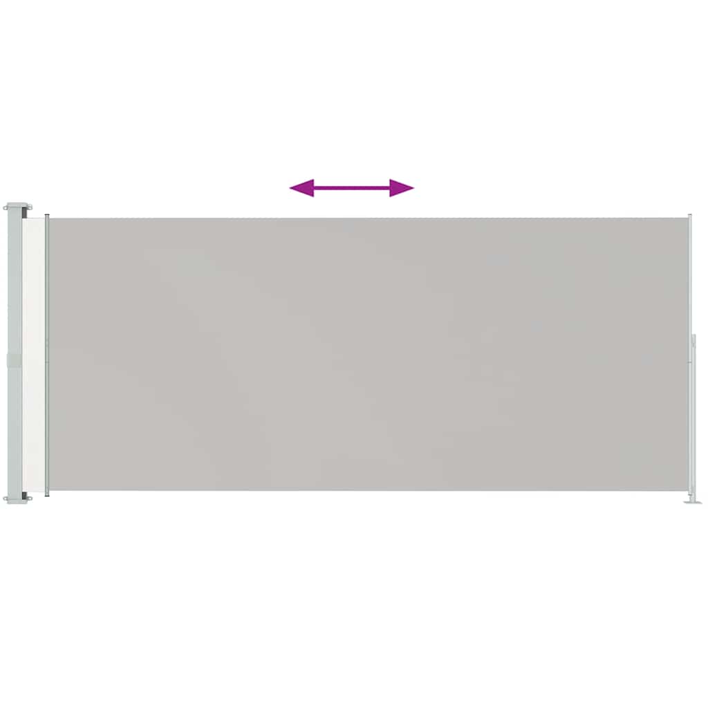 Uttrekkbar sidemarkise 180x500 cm kremhvit