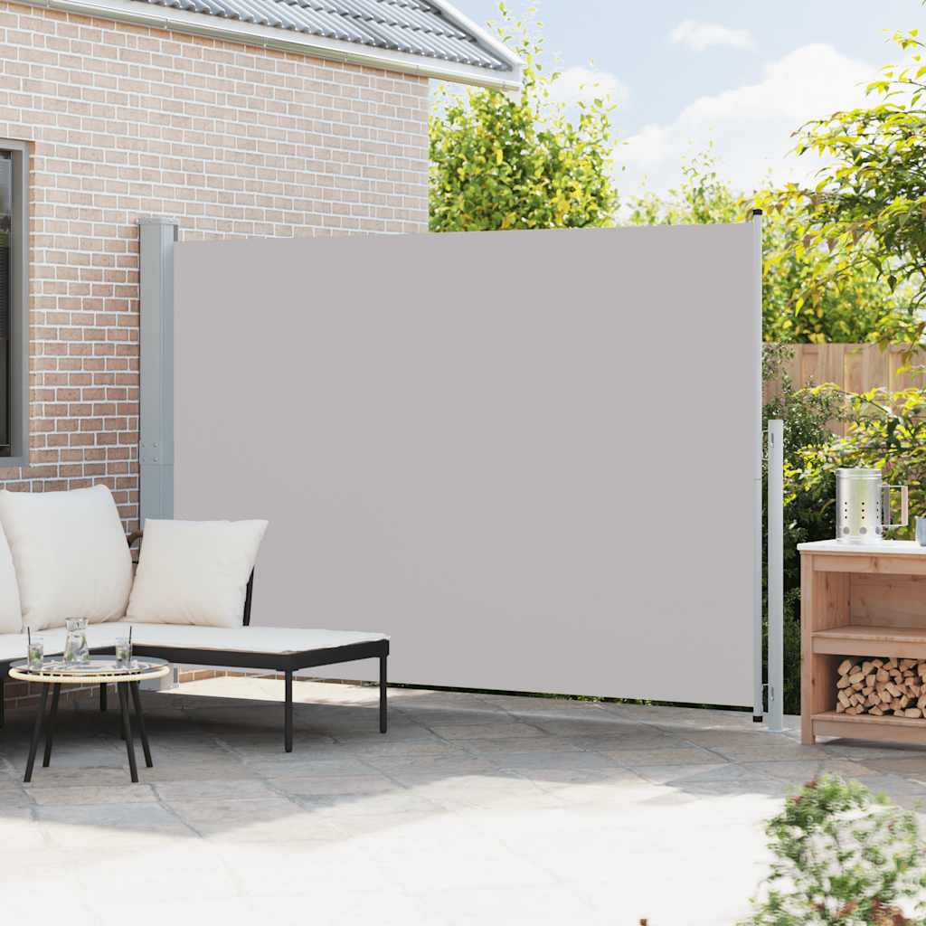 Uttrekkbar sidemarkise 200x300 cm grå vidaXL
