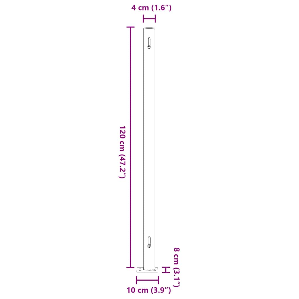 Uttrekkbar sidemarkise 200x500 cm svart vidaXL