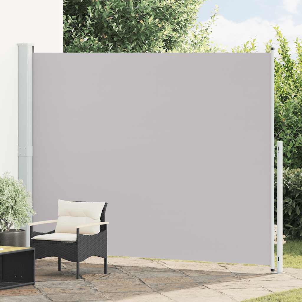 Uttrekkbar sidemarkise 220x300 cm grå vidaXL