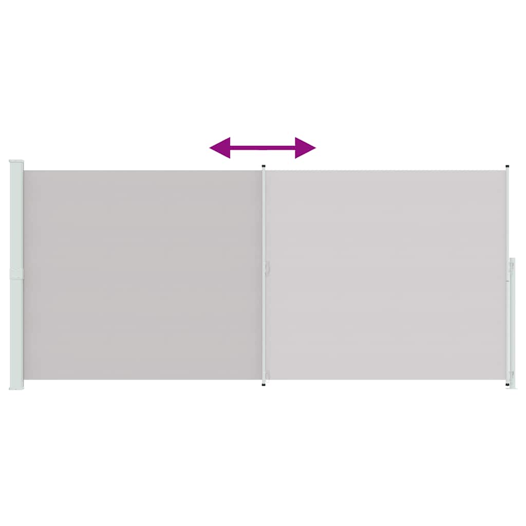 Uttrekkbar sidemarkise 220x500 cm grå vidaXL