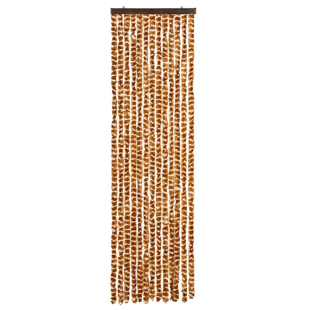 Insektsgardin oker og hvit 56x185 cm chenille