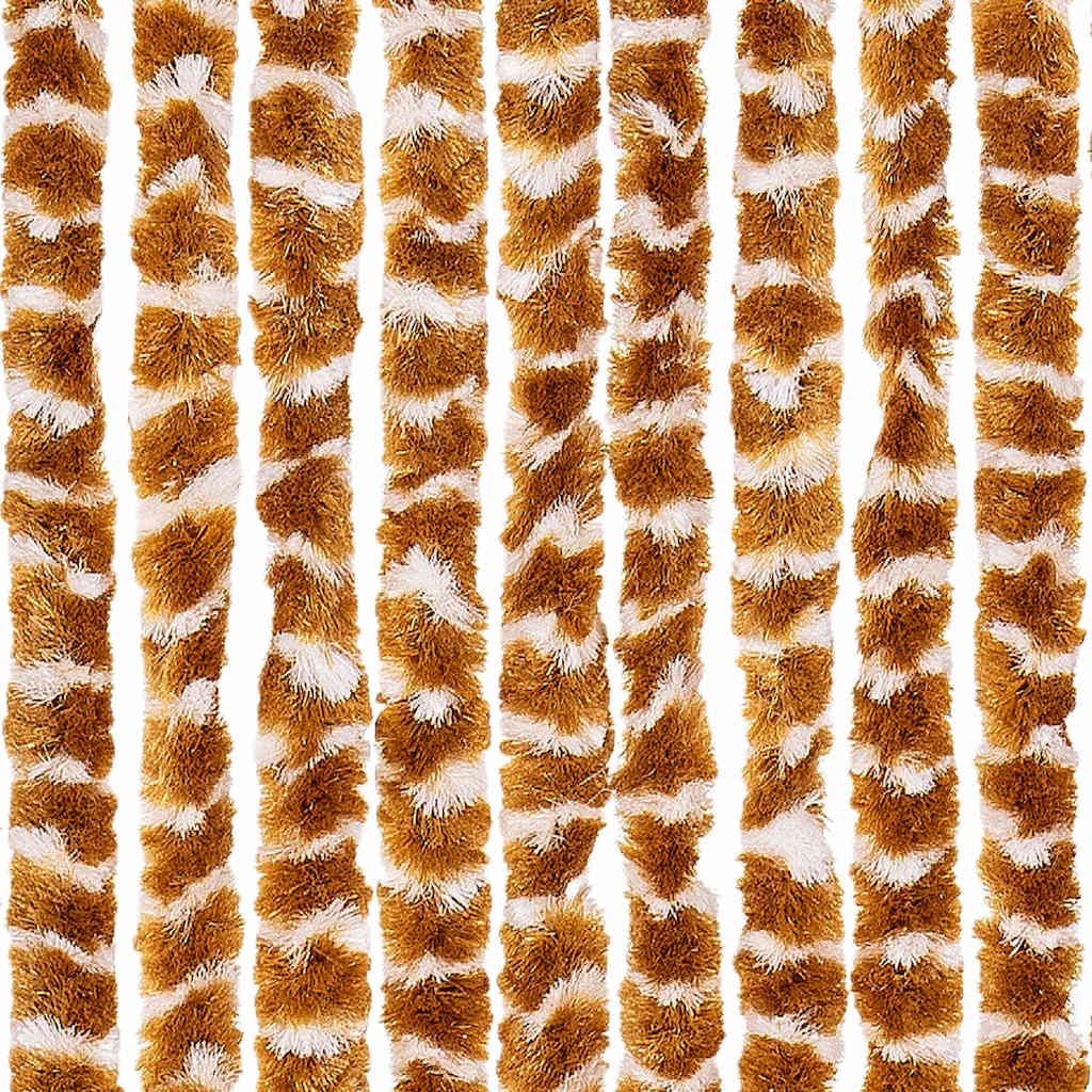 Insektsgardin oker og hvit 56x185 cm chenille