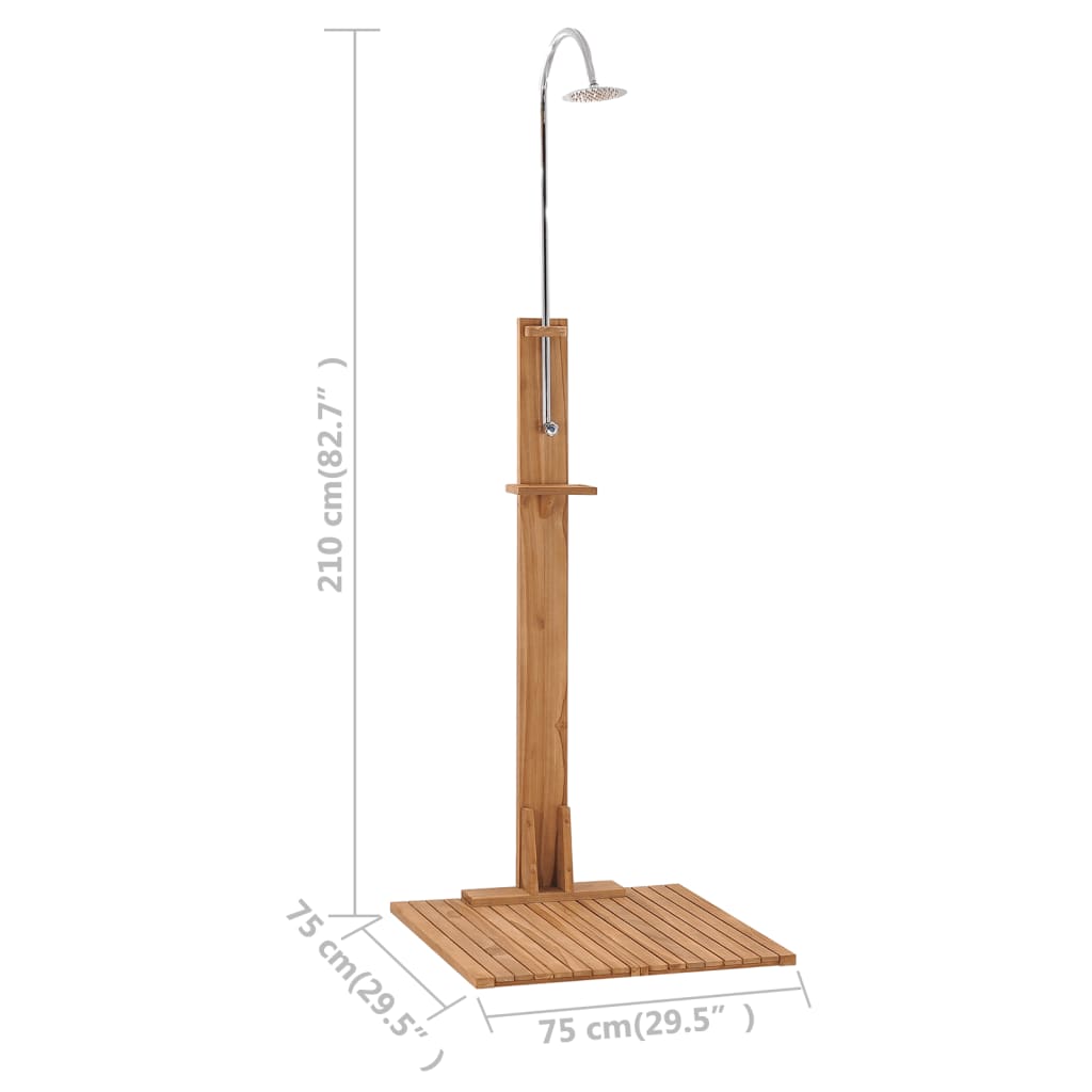 Hagedusj 75x75x210 cm heltre teak