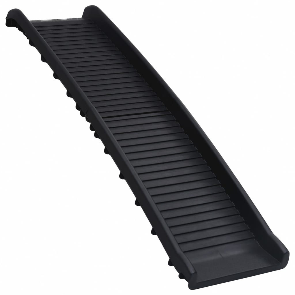 Hunderampe sammenleggbar svart 155,5x40x15,5 cm