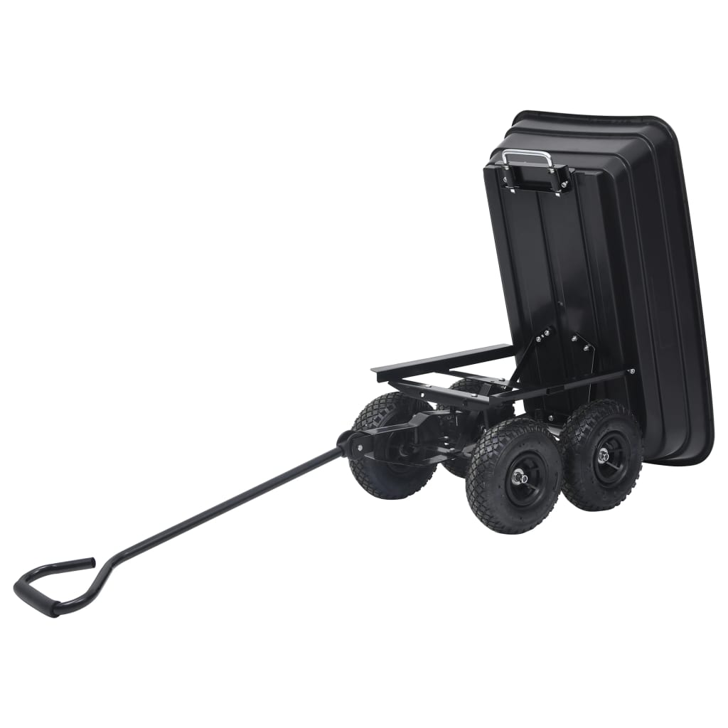 Hagetralle 300 kg 75L svart