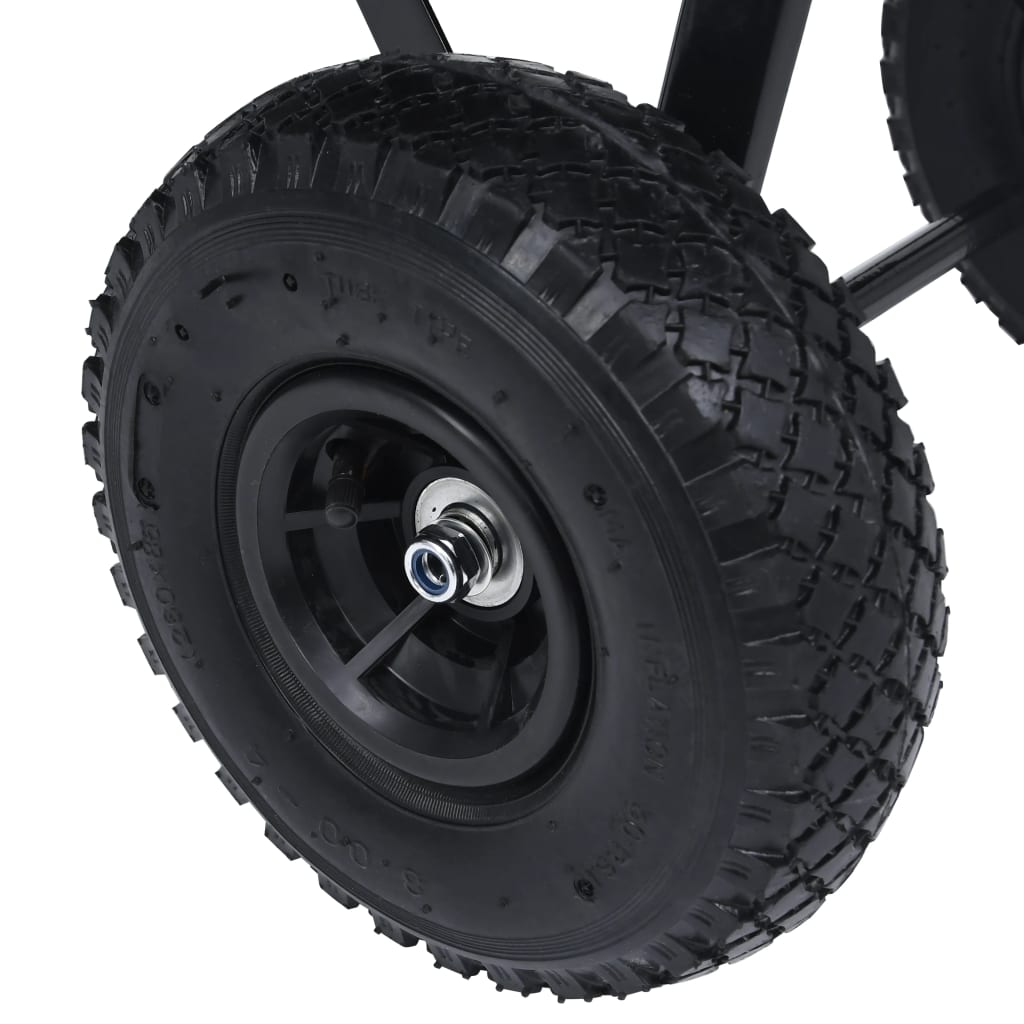 Hagetralle 300 kg 75L svart