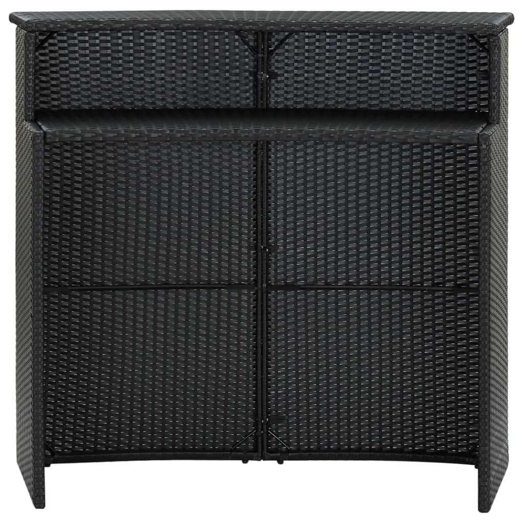 Hagebord svart 120x55x110 cm polyrotting