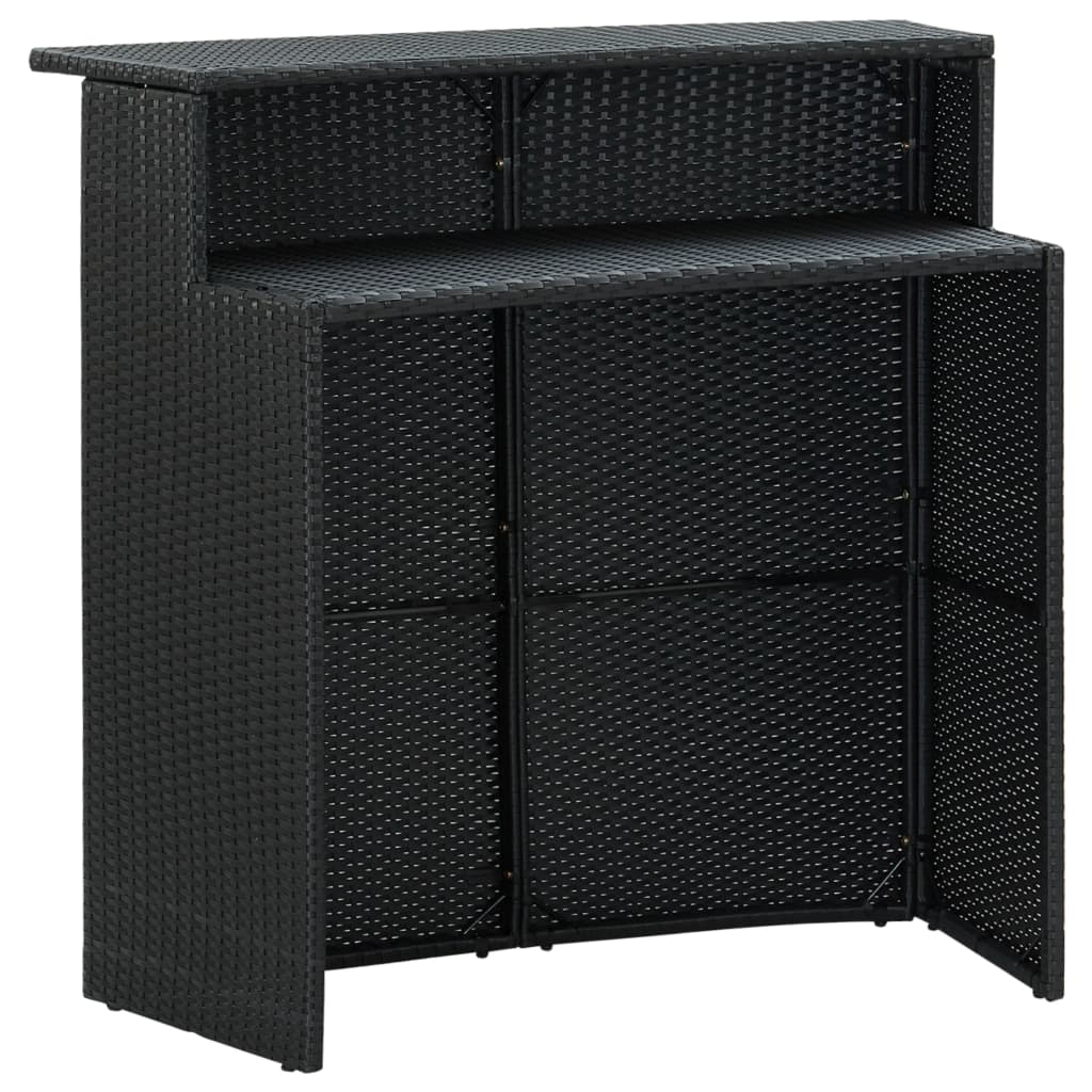 Hagebord svart 120x55x110 cm polyrotting