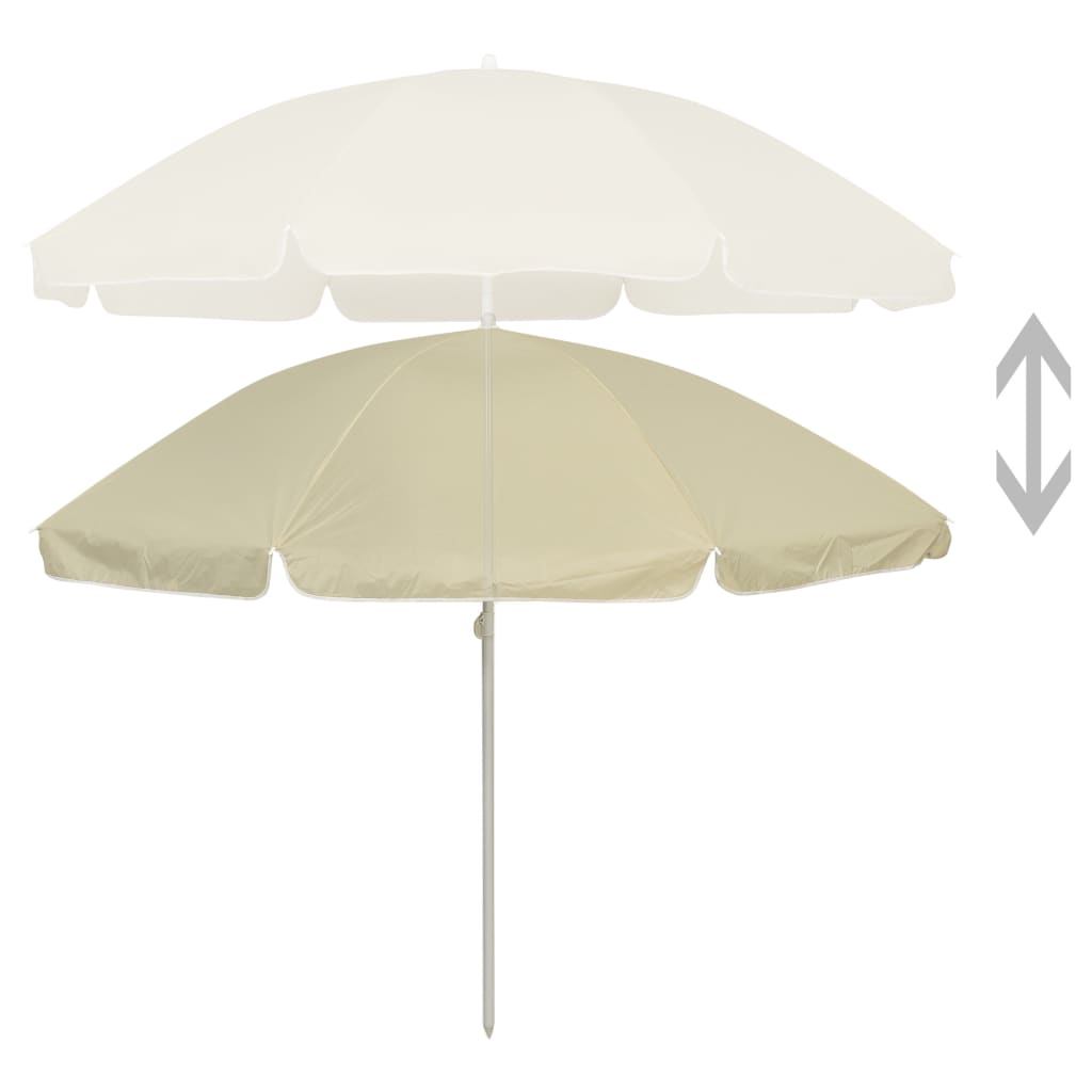 Strandparasoll sandgul 240 cm
