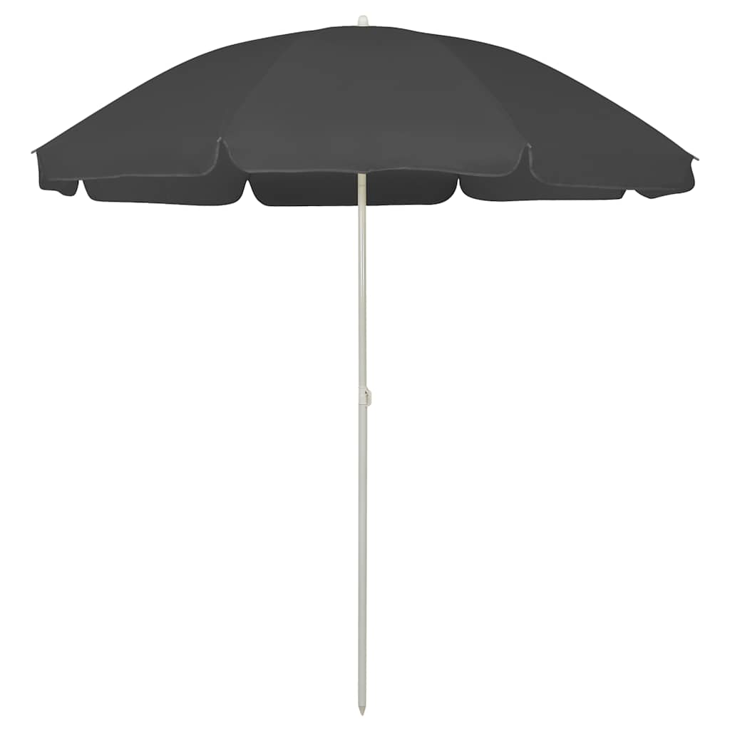 Strandparasoll antrasitt 240 cm
