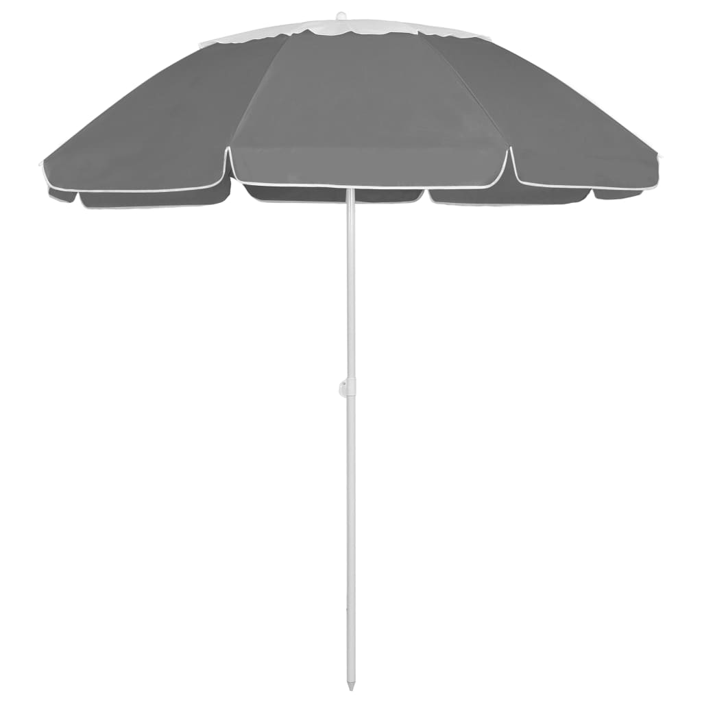 Strandparasoll antrasitt 300 cm