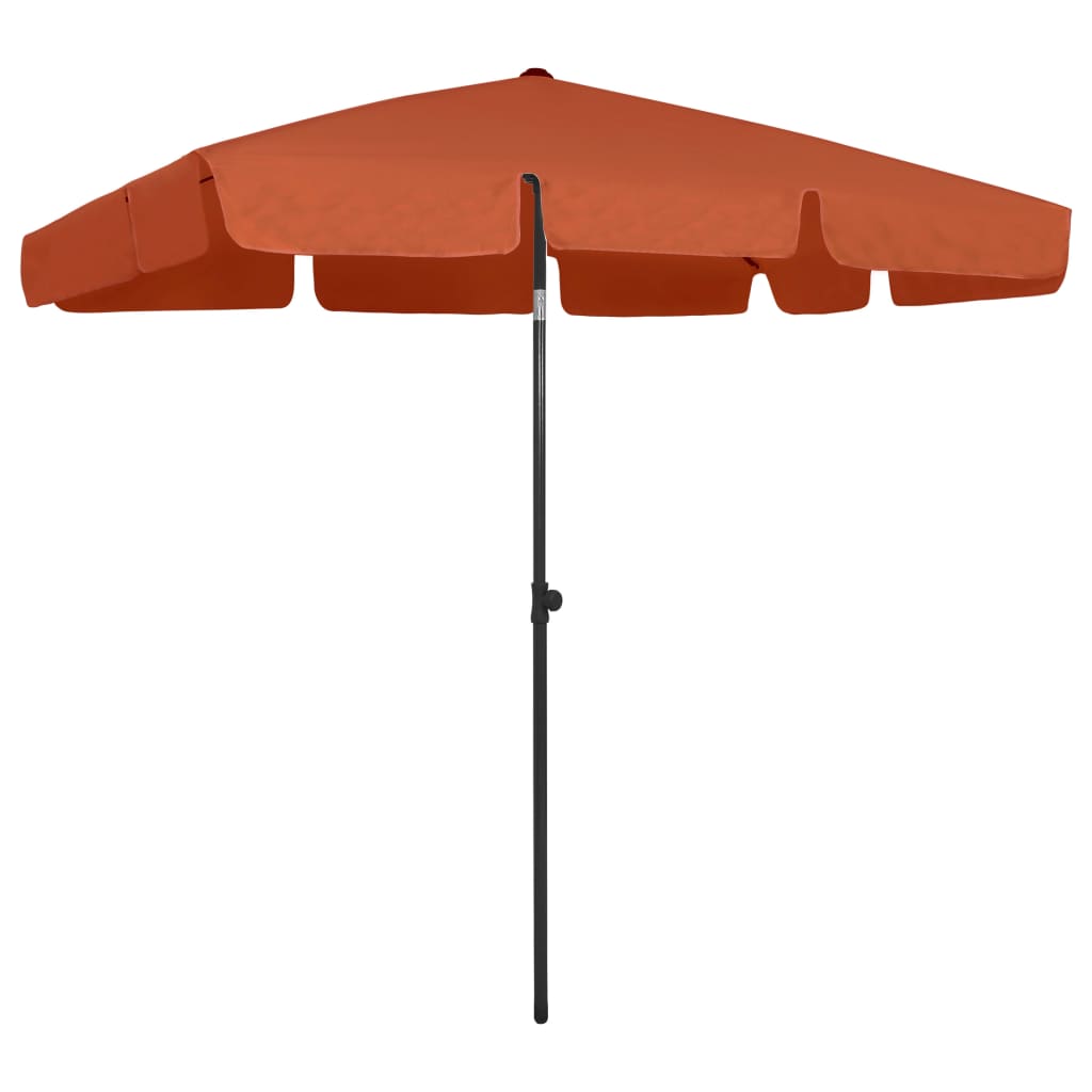 Strandparasoll terrakotta 200x125 cm