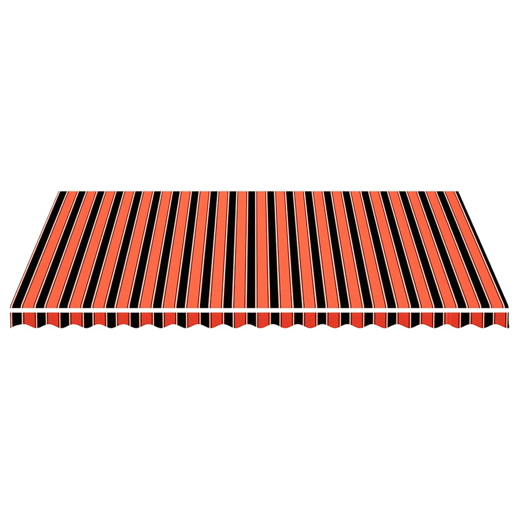 Erstatningsduk for markise oransje og brun 5x3,5 m polyester