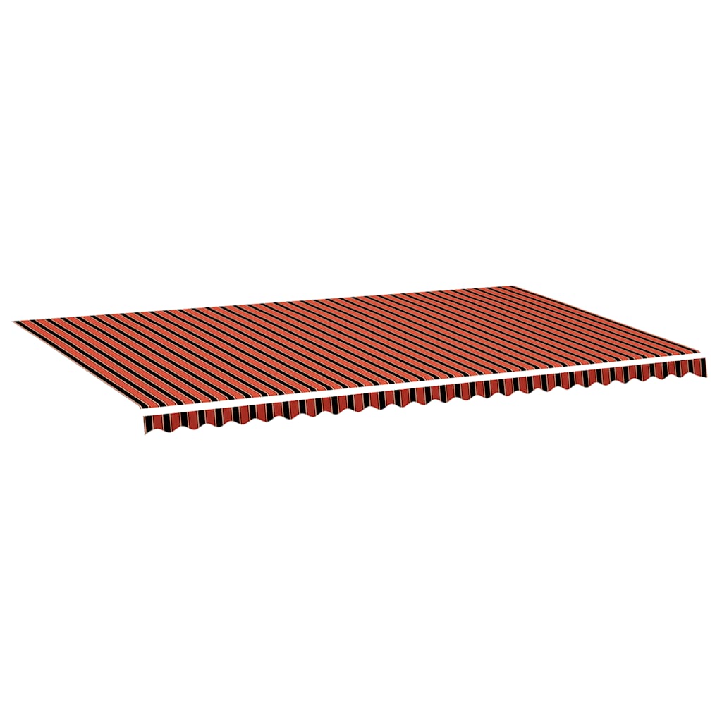 Erstatningsduk for markise oransje og brun 6x3,5 m polyester