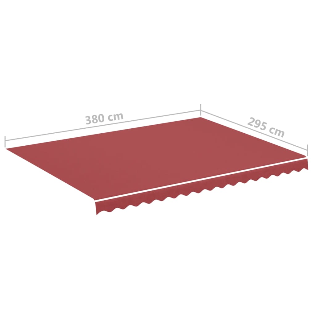 Erstatningsduk for markise burgunder 4x3 m polyester