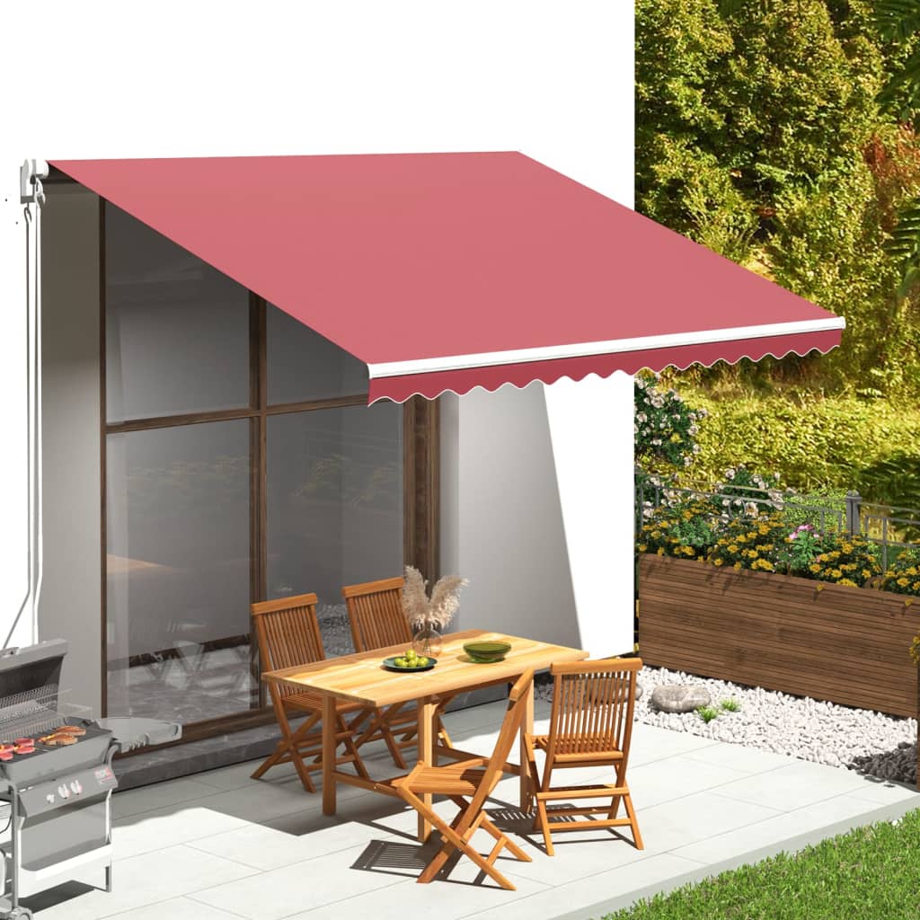 Erstatningsduk for markise burgunder 4x3 m polyester