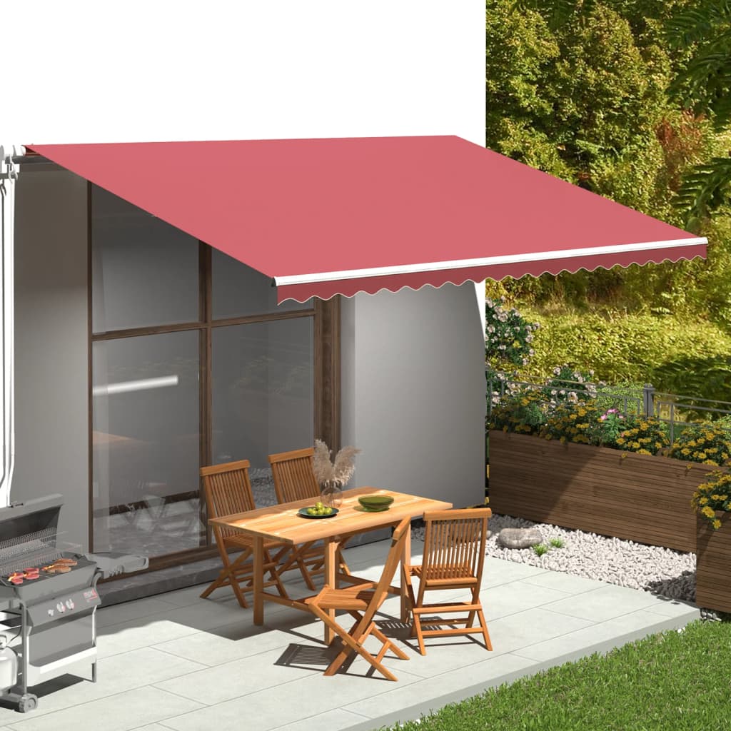 Erstatningsduk for markise burgunder 5x3 m polyester