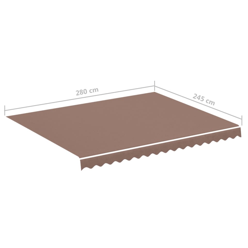 Erstatningsduk for markise brun 3x2,5 m polyester