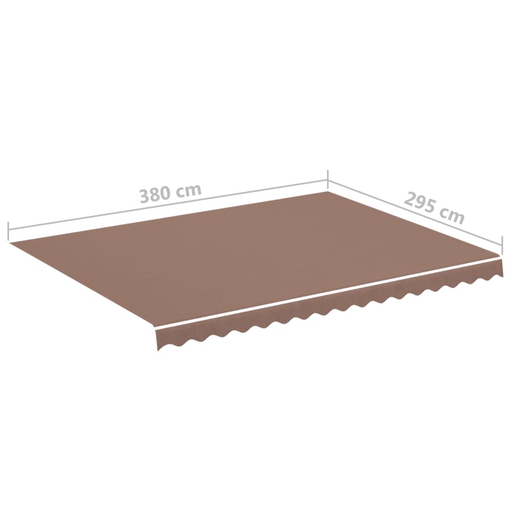Erstatningsduk for markise brun 4x3 m polyester