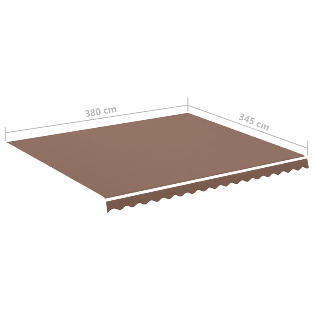 Erstatningsduk for markise brun 4x3,5 m polyester