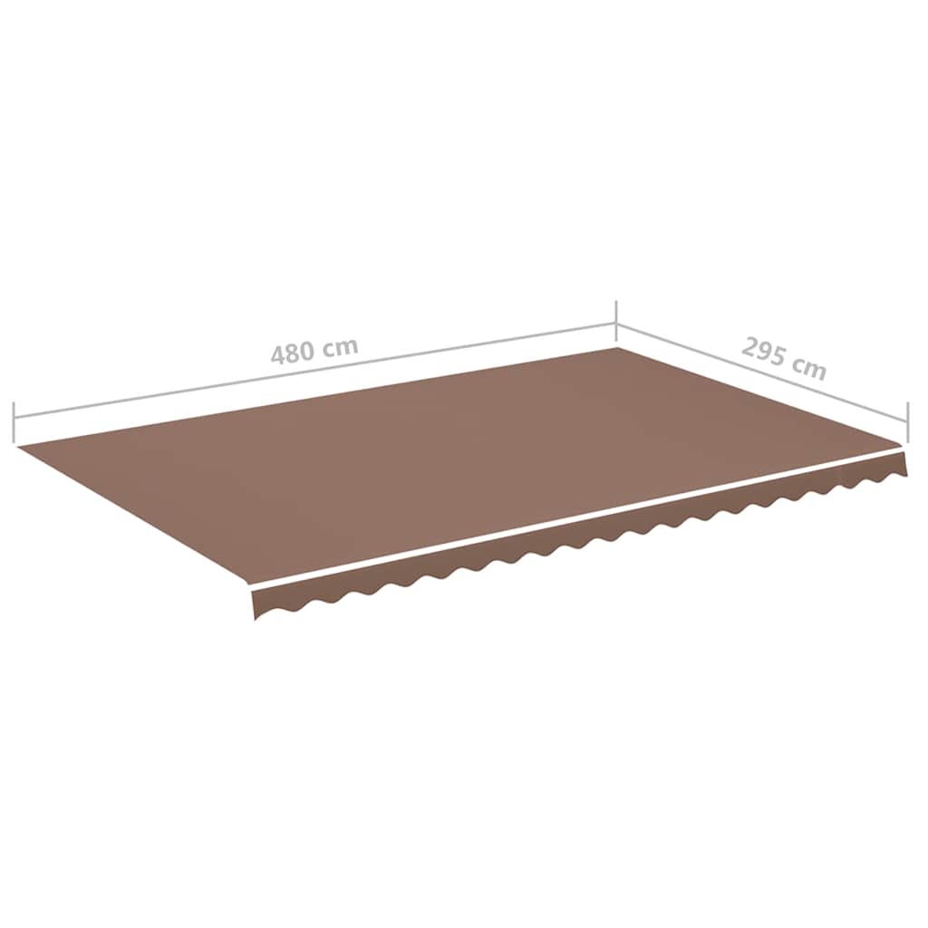 Erstatningsduk for markise brun 5x3 m polyester