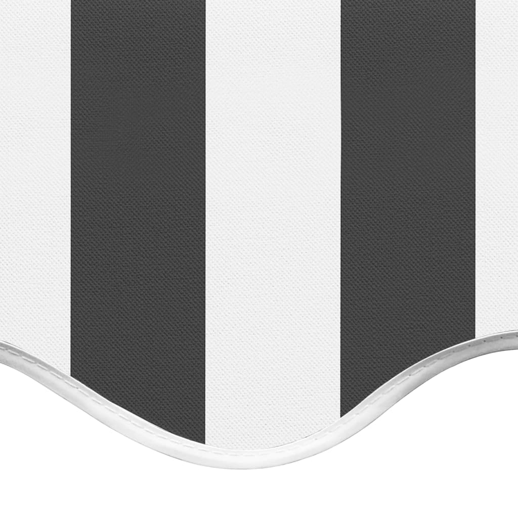 Erstatningsduk for markise antrasitt og hvit 6x3,5 m polyester