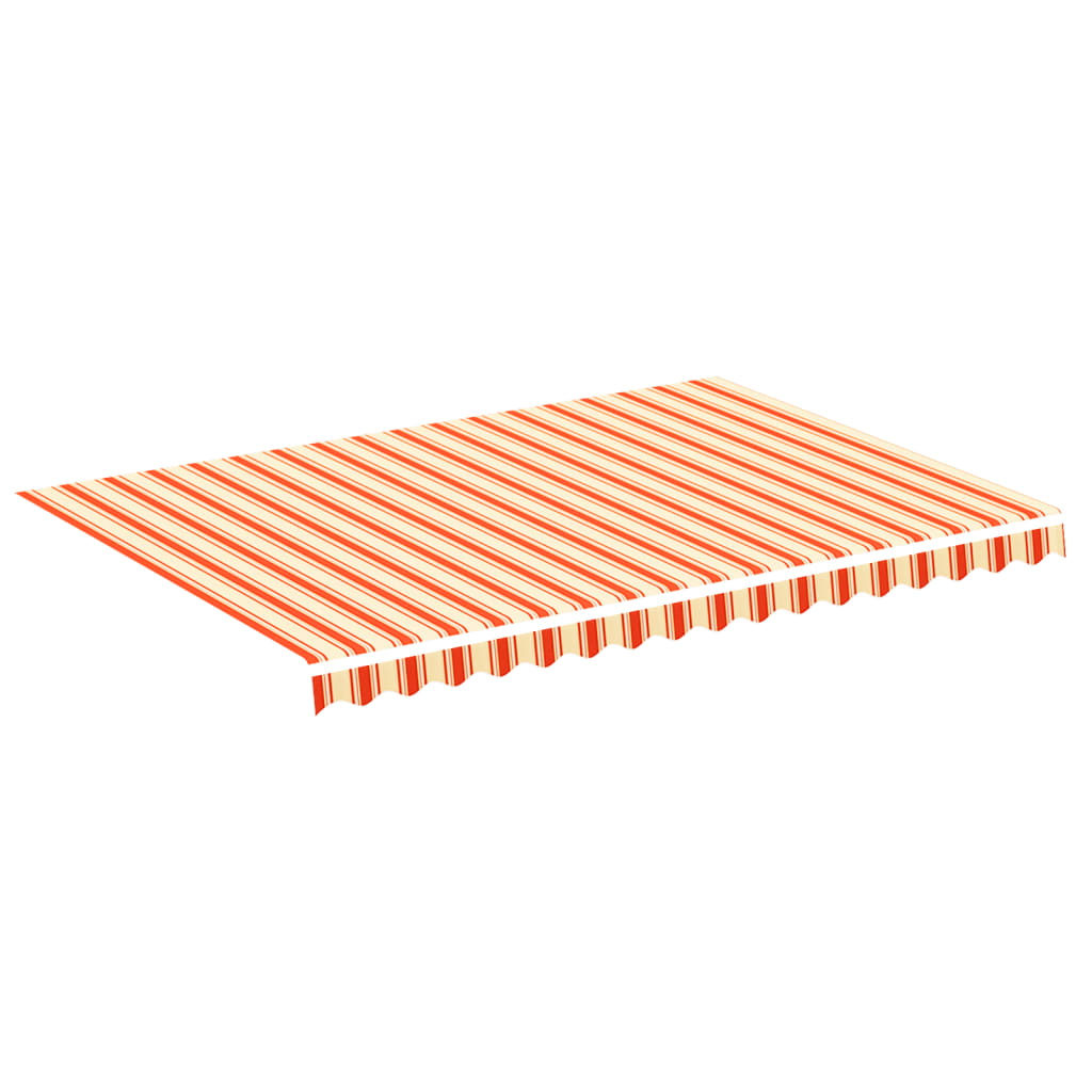 Erstatningsduk for markise gul og oransje 330x245 cm polyester