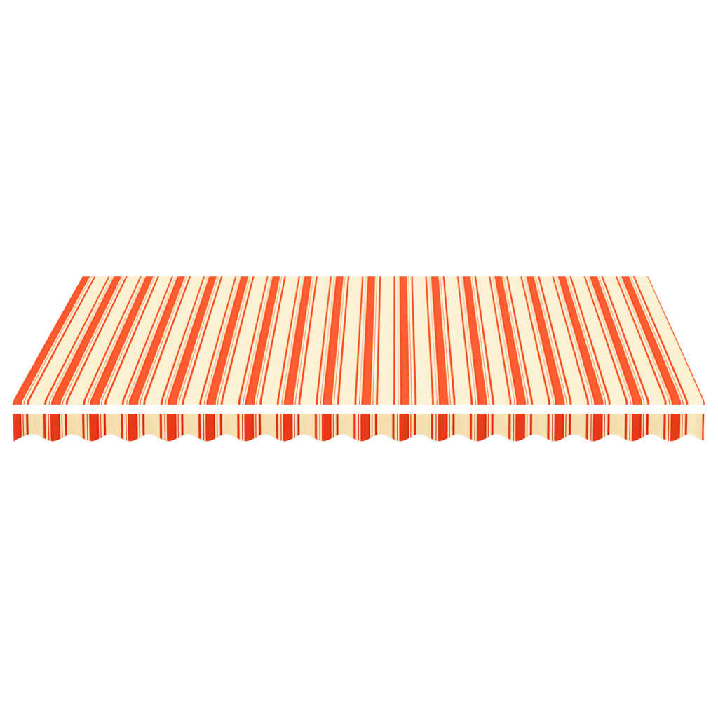 Erstatningsduk for markise gul og oransje 330x245 cm polyester