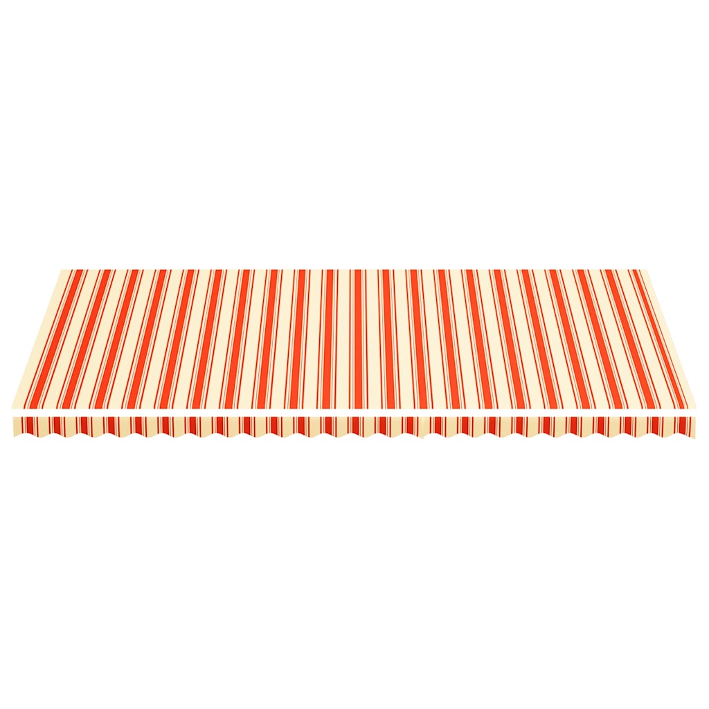 Erstatningsduk for markise gul og oransje 580x295 cm polyester