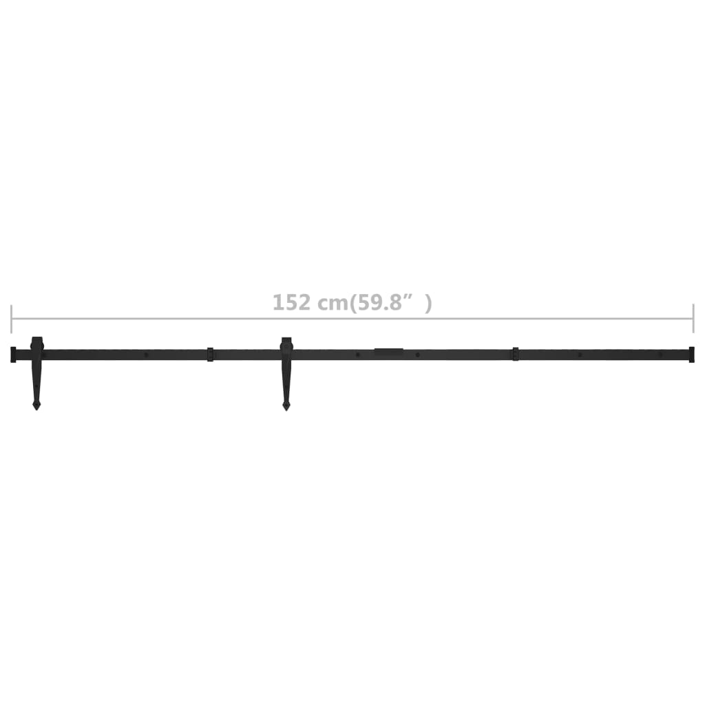 Mini skyvedørsett karbonstål 152 cm