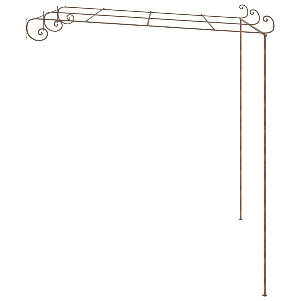 Hagepergola antikk brun 3x3x2,5 m jern vidaXL