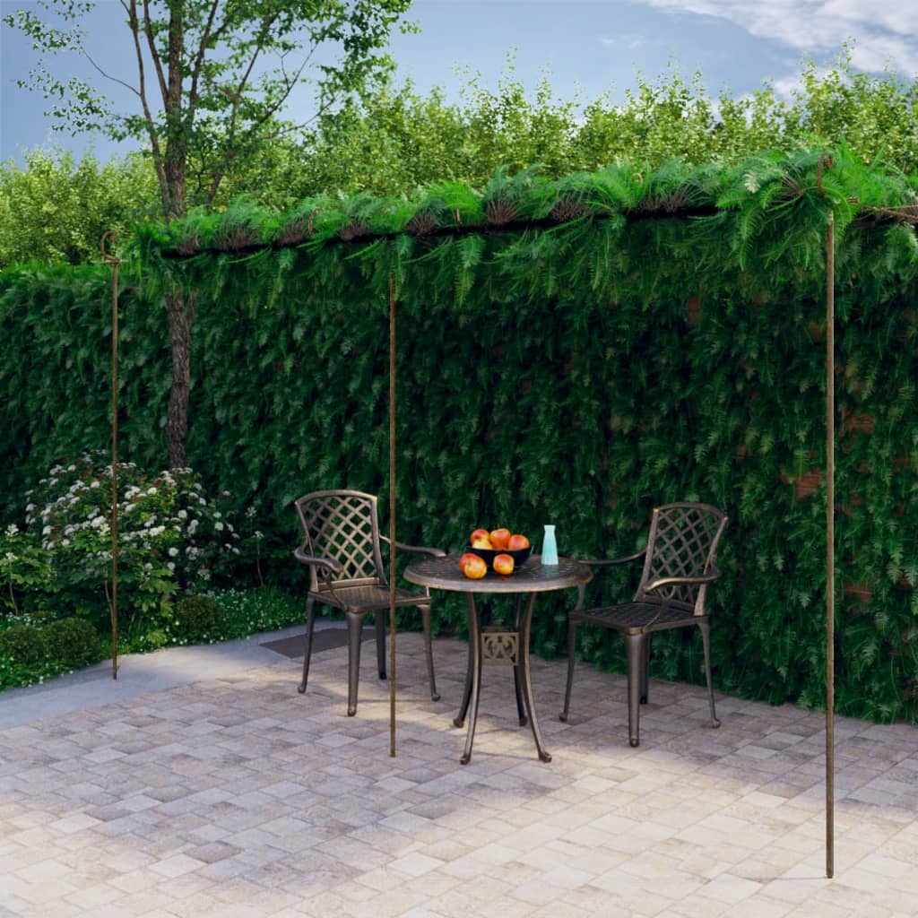 Hagepergola antikk brun 6x3x2,5 m jern vidaXL