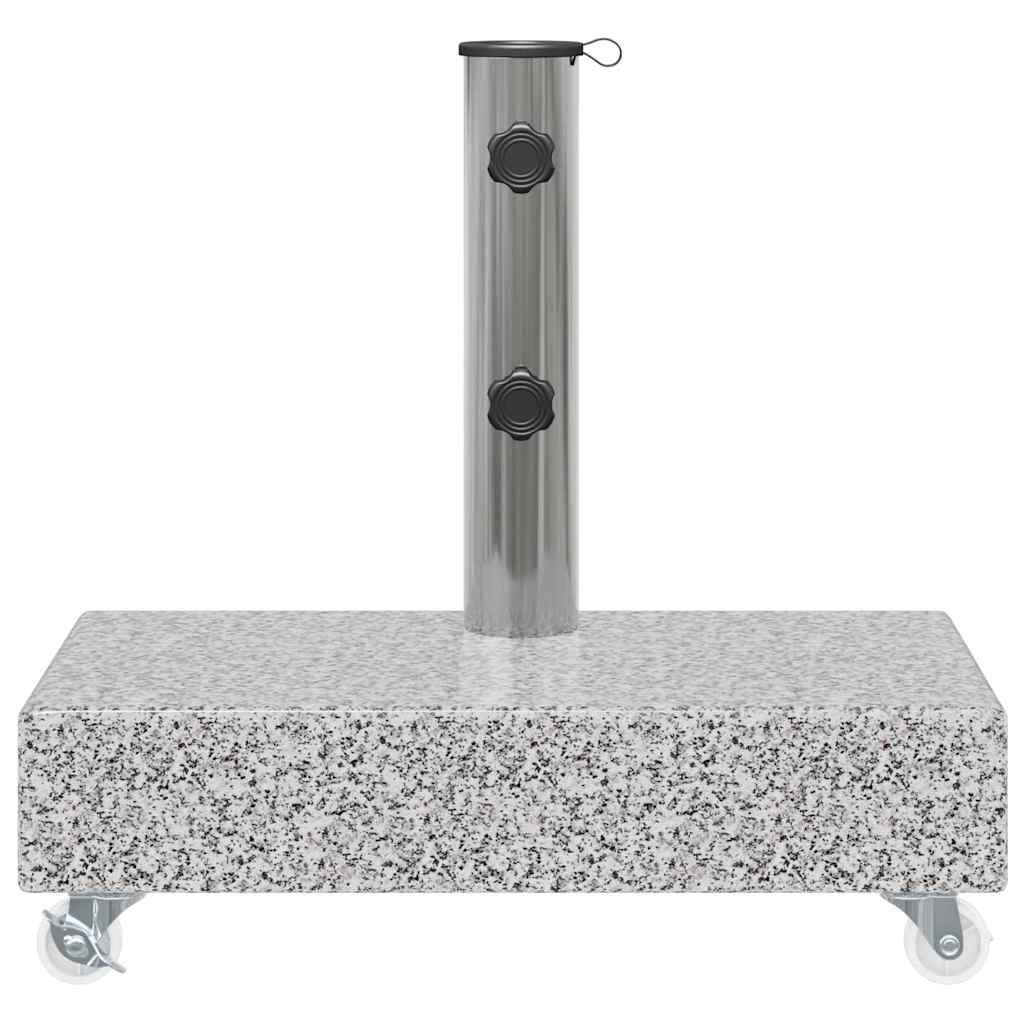 Parasollfot lysegrå 45x25x8,3 cm granitt vidaXL